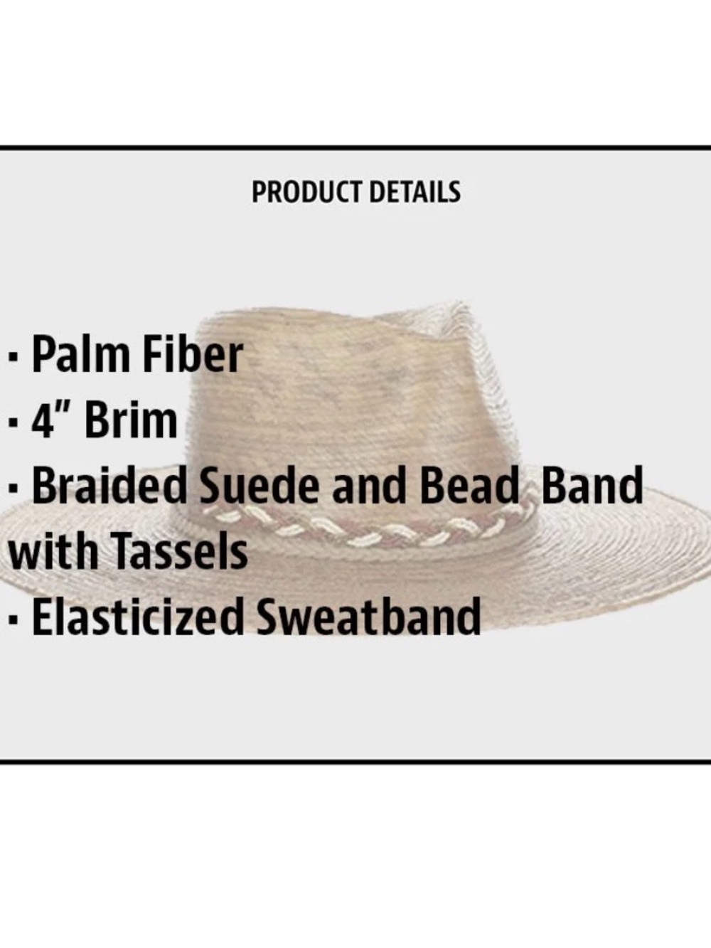 Scala Natural-Tone Palm Fiber Fedora with Braided Leather & Conchos